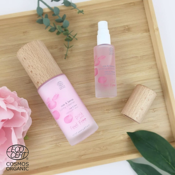 Feel Free Bio Kosmetik rosa Blüten