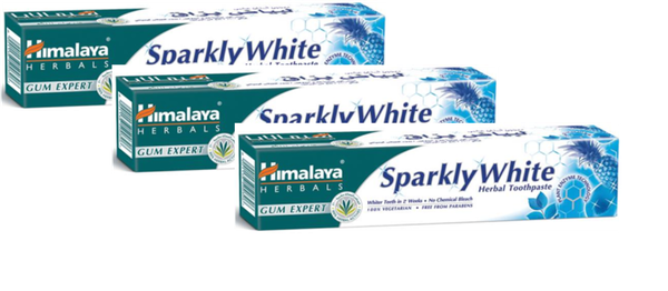 HIMALAYA - Kräuter-Zahncreme Sparkly White 3 x 75ml