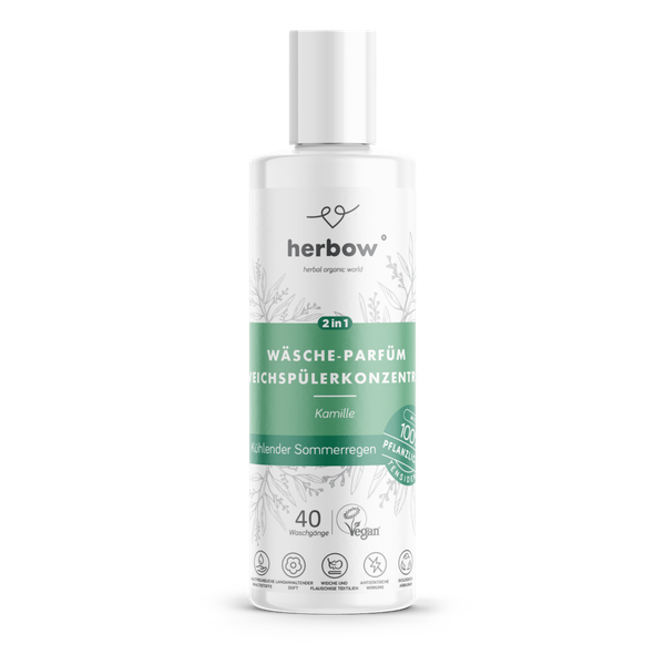 Herbow - 2 in 1 Wäsche-Parfüm & Weichspülerkonzentrat  - "SOMMERREGEN" 200 ml