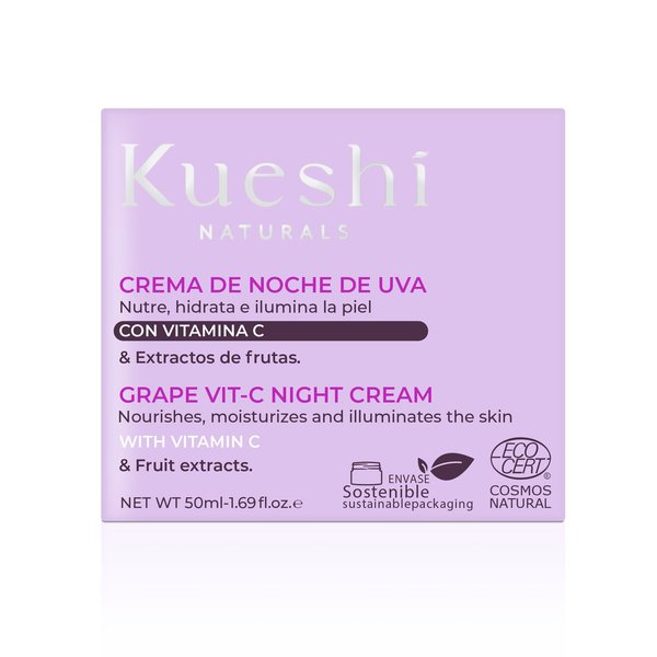 KUESHI TRAUBE - Antioxidative Nachtcreme mit Vitamin C für mehr Leuchtkraft 50ml