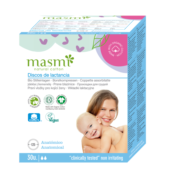 MASMI Natural Cotton - Bio Stilleinlagen 30 Stk.