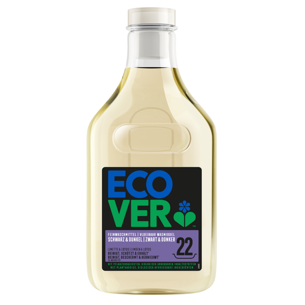 Ecover - Feinwaschmittel Schwarz & Dunkel | Limette & Lotus 1L