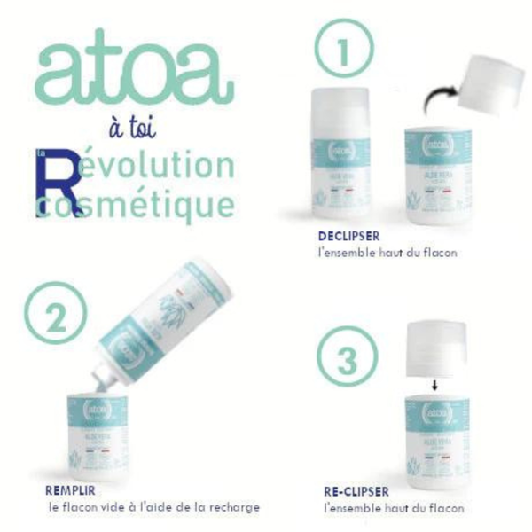 ATOA - Nachfüllbares Bio-Deodorant Roll-on "Aloe Vera" 50ml